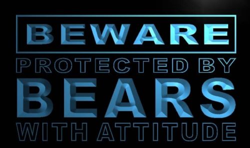 Beware Bears Neon Light Sign